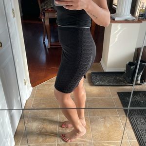 Zara lace detail pencil skirt